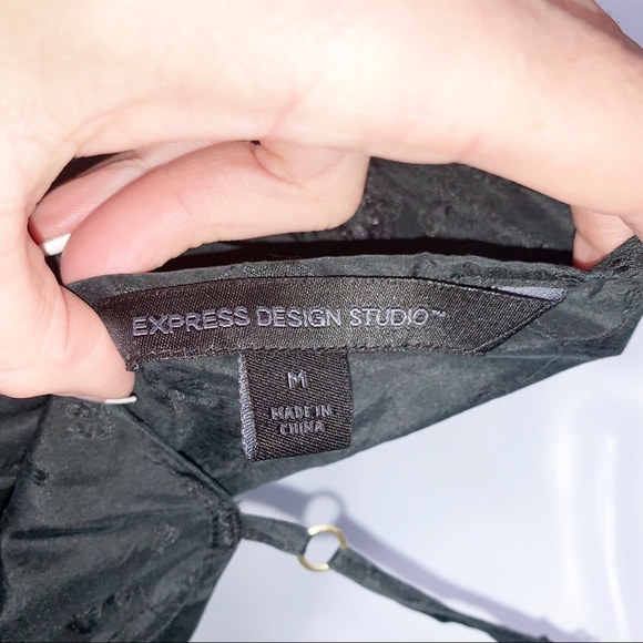 EXPRESS Vintage Y2K Silk Embroidered Camisole with Lace Trim - Picture 4 of 6